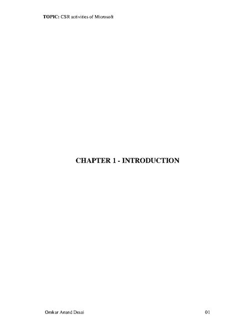 CSR Project Report - P2 - CHAPTER 1 - INTRODUCTION In today’s world ...