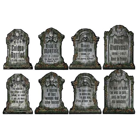 halloween outdoor tombstones