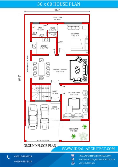30x60 House Plan | 7 Marla House Plan