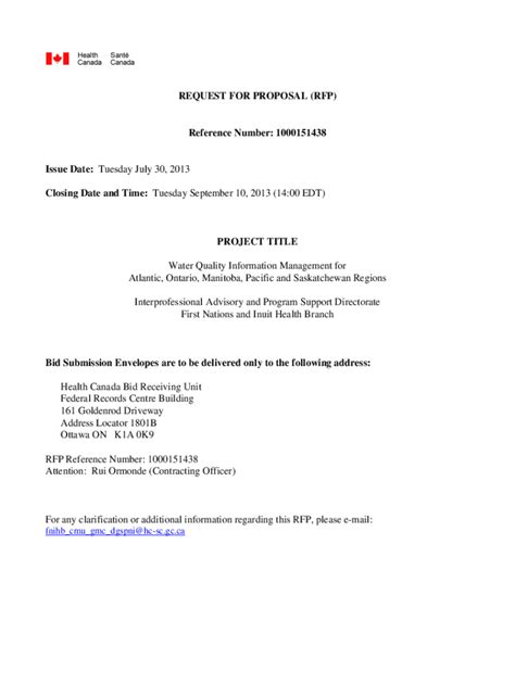 Fillable Online REQUEST FOR PROPOSAL (RFP) ADDENDUM #1 RFP Number ...