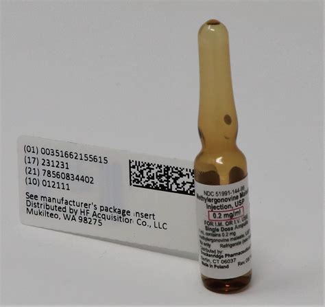 METHYLERGONOVINE MALEATE (HF Acquisition Co LLC, DBA HealthFirst): FDA ...