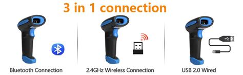 HENEX HC-3208R Bluetooth Barcode Scanner Wireless 2D Barcode Scanner ...