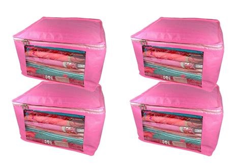 Atorakushon® Fabric Saree Cover Blouse Cover Garments Storage Bag ...