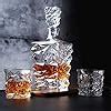 Vilon 5 Pcs Set 1 Decenter with 4 Pcs Glass Whisky Decanter Bottle Set ...