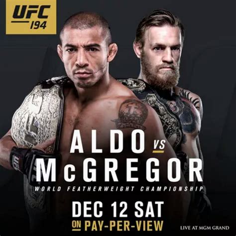 First official promotional image / poster for UFC 194 Aldo vs McGregor ...