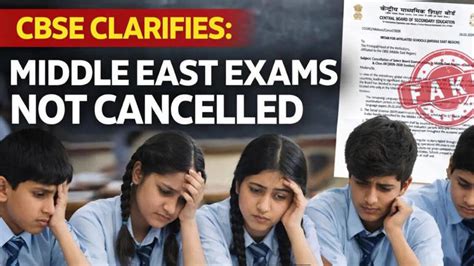 Are CBSE board exams 2026 cancelled in Middle East? Board clarifies