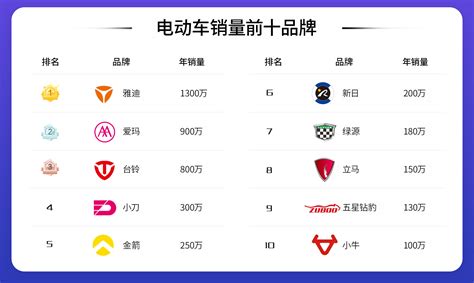 中国电动车排名前十名的品牌2023最新排名一览表
