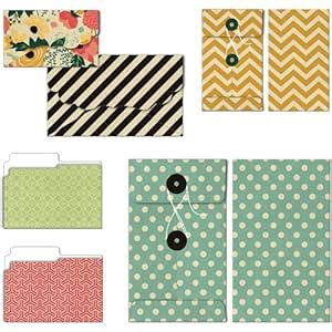 Fancy Pants Designs Burlap and Bouquets Patterned Envelopes and Folders ...