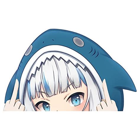 Buy BLKUOPAR 5'' Anime Car Stickers for Gawr Gura Cartoon Windows ...