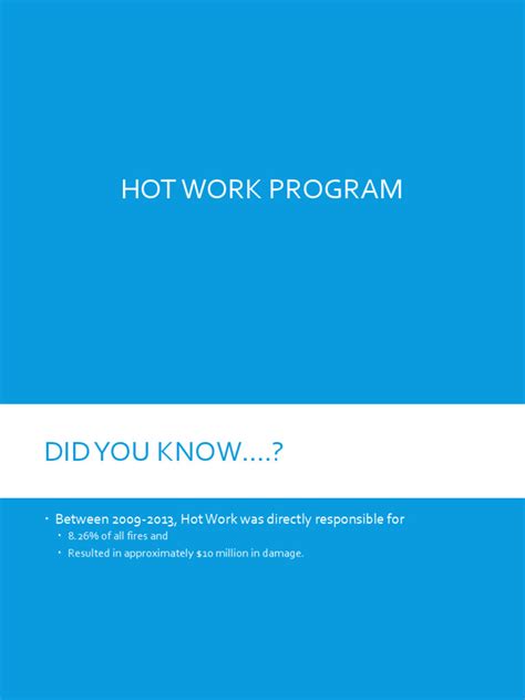 Image result for Hot Work Program PDF