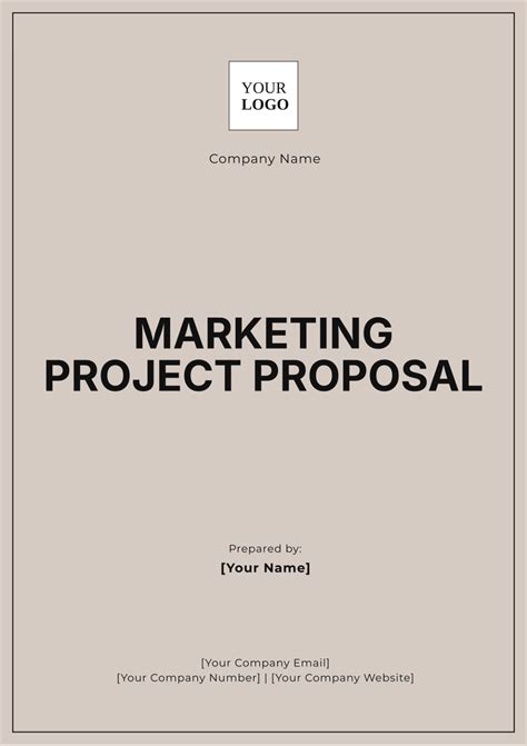 Marketing Project Proposal