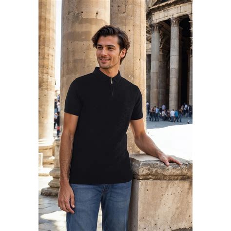 Celio* Solid Regular Fit Cotton Black T-Shirt