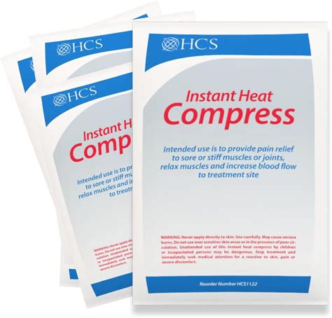 Amazon.com: HCS Instant Heat Packs, Disposable - Large 6x9 Hot Compress - Instant Hot Packs for ...