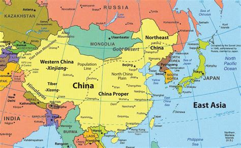 Map of Southern and Eastern Asia: Countries, Regions, and Borders