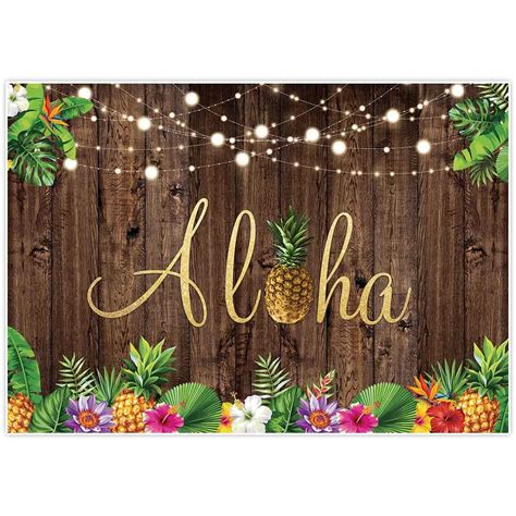 Buy Allenjoy 7x5ft Aloha Rustic Wooden Backdrop for Summer Tropical ...