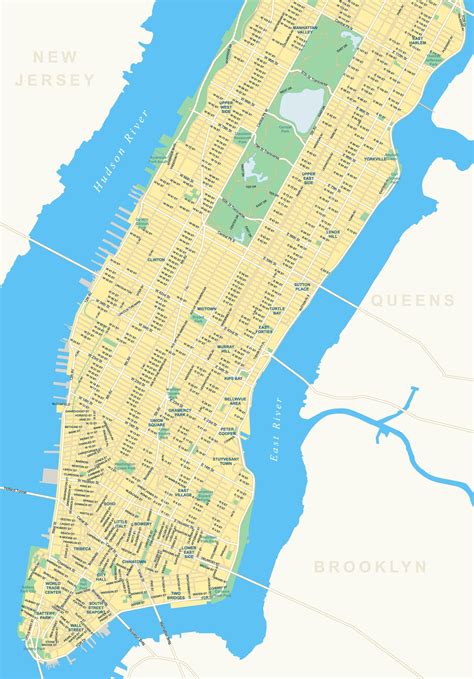 Manhattan Map Illustrated Map Of The City Of New York.: Geographicus