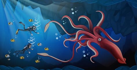 Deep sea squid Vectors - Download Free High-Quality Vectors from ...