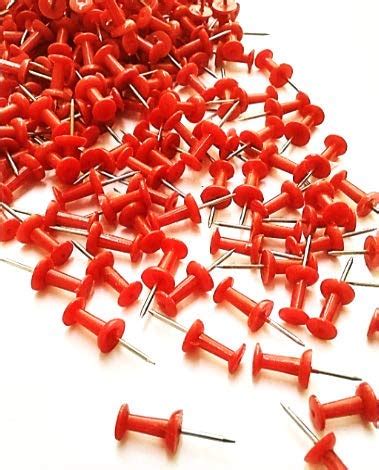 Generic Red Color Pins - Chart Paper/Notice Board Pushpins for School ...