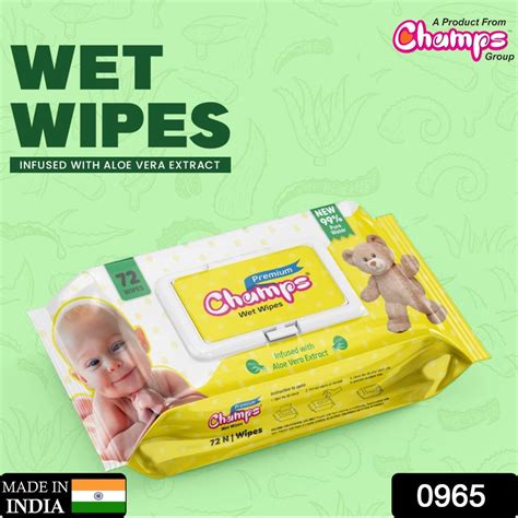 0965 Champs Premium Wet Wipes Infused With Aloe Vera Extract Wet Wipes ...