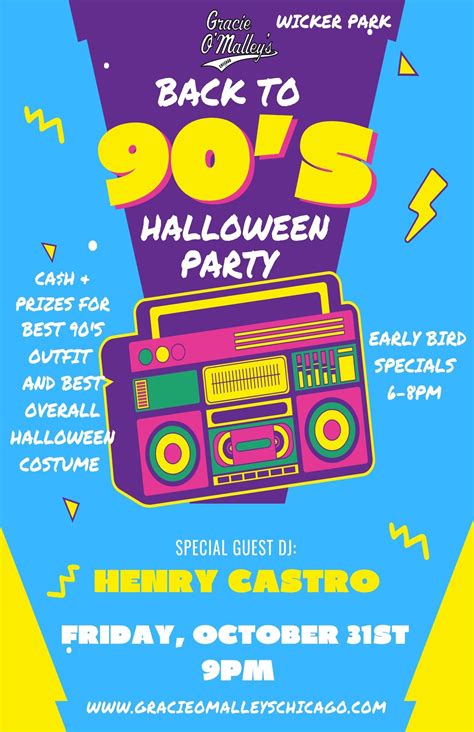 Back to the 90’s Halloween Party @ Gracie O’Malley’s Wicker Park on ...