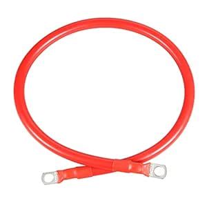 Bonsicoky 4 AWG Battery Cable with Terminals, 24" Pure Copper Power ...