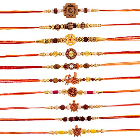 CraftVatika Rakhi Combo Set of 10 for Brother Bhaiya with 1 Fridge ...
