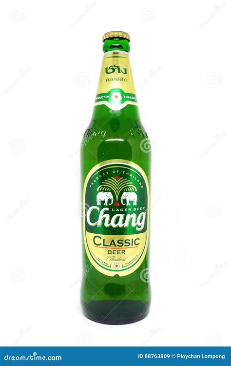 View of `Chang Classic Lager Beer` Bottles in Supermarket. the Chang ...