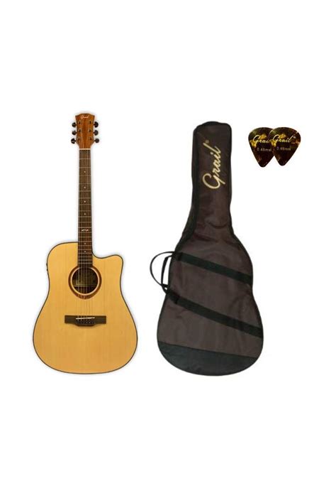 Grail Aspire D210CE Semi Acoustic Guitar Cutaway Spruce Top Sapele B&S ...