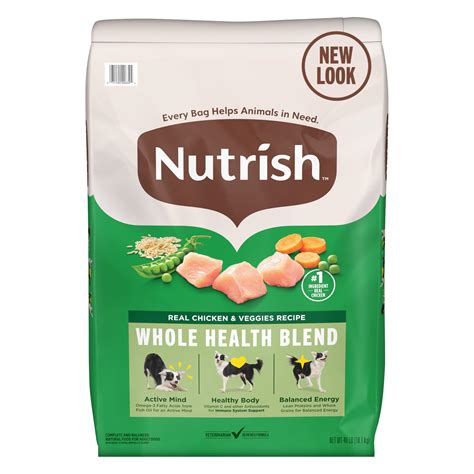 Nutrish Real Chicken & Veggies Recipe Whole Health Blend Dry Dog Food ...