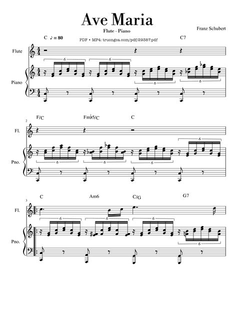 [Sheet] Ave Maria PDF (Franz Schubert) lyrics & chords