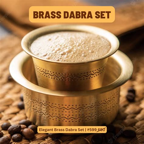 South Indian Traditional Filter Coffee | Free Brass Dabara Set - Toffee ...