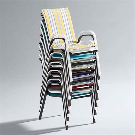 Stackable Black Sling Patio Chair | At Home