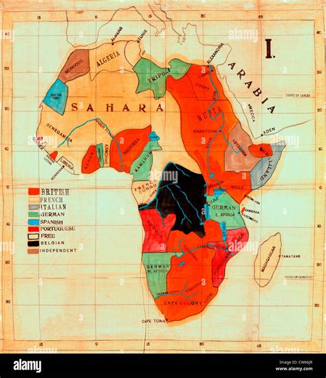 Map of africa european colonies hi-res stock photography and images - Alamy
