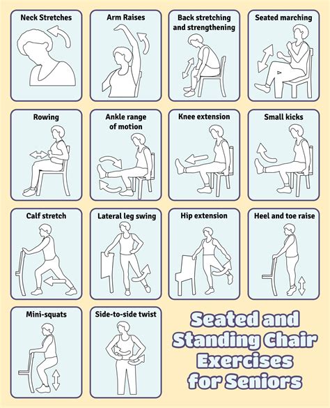Senior chair exercises 10 free pdf printables – Artofit