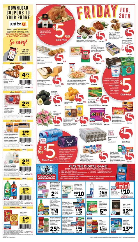 Safeway $5 Friday Ad February 28, 2020 Weekend Sale Preview