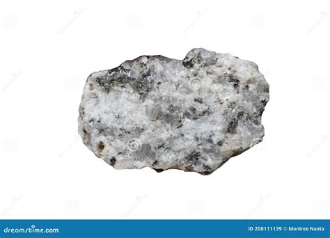 Pegmatite Granite Rocks Isolated on White Background. Stock Image ...