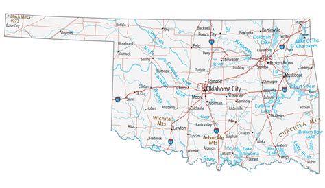 Printable Oklahoma Map