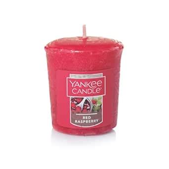 Yankee candle Raspberry Sampler Scented Votive Candle, Plastic, Red ...