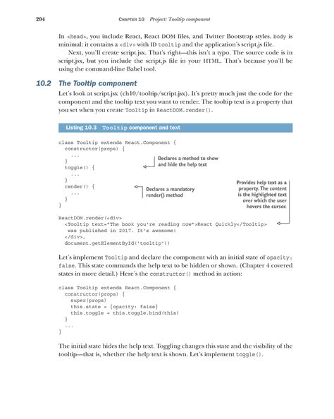 React Practical-48 - 204 CHAPTER 10 Project: Tooltip component In , you ...