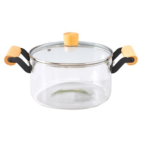 Buy The Better Home Zeno Borosilicate Glass Saucepan with Lid & Handle ...