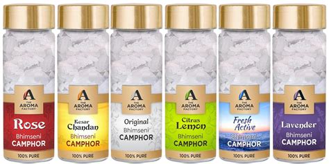 The Aroma Factory Pure Bhimseni Camphor, Rose, Chandan, Original ...