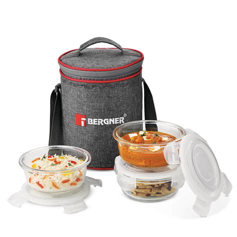 Bergner Fresh Lunch Lunch Box Set - Microwave Safe and Leak Proof (400