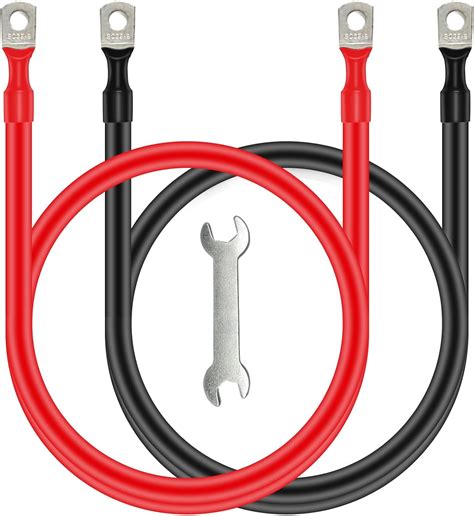 Amazon.com: Dongjin 4 AWG Battery Inverter Cable 2FT, Pure Copper With ...