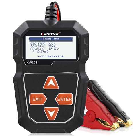 KONNWEI KW208 12V Car Battery Tester, 100-2000 CCA Load & Alternator ...