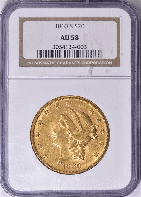1860-S Liberty Gold Double Eagle NGC AU-58 (Item 1577309 ...