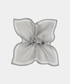 Light Brown Houndstooth Pocket Square in Linen Cotton | SUITSUPPLY