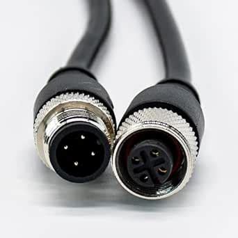 M12 4 Pin Connector Profibus Straight Male to Female Connector with 2M ...