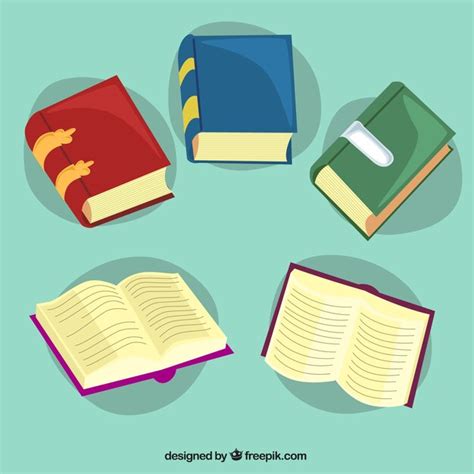 Разнообразие цветных книг | Бесплатный вектор