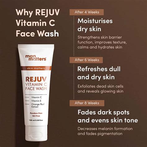 Buy MAN MATTERS REJUV VITAMIN C FACEWASH FOR NOURISHED AND GLOWING SKIN ...