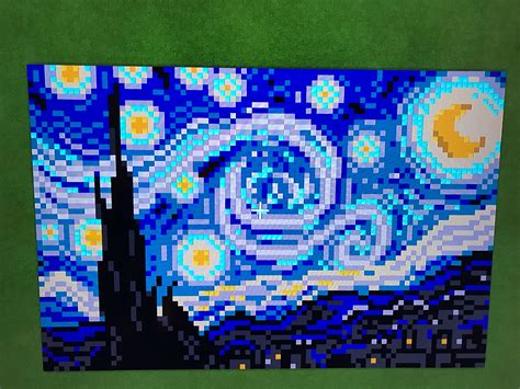 Starry Night in Minecraft | Punto de cruz, Puntos, Cruz